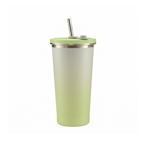 520ml渐变咖啡杯 of 520ml/750ml Gradient Stainless Steel Car Travel Mug with Straw, Vacuum Insulated Coffee Tumbler for Office and Travel